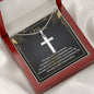 Personalized To Mom You Are Chosen Cross Card Necklace w Stainless Steel Pendant-Express Your Love Gifts