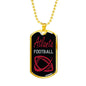 Atlanta Fan Dog Tag Stainless Steel or 18k Gold 24" Chain - Express Your Love Gifts