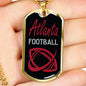 Atlanta Fan Dog Tag Stainless Steel or 18k Gold 24" Chain - Express Your Love Gifts