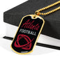 Atlanta Fan Dog Tag Stainless Steel or 18k Gold 24" Chain - Express Your Love Gifts