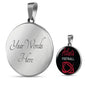 Atlanta Football Fan  Circle Pendant Necklace Stainless Steel or 18k Gold 18-22" - Express Your Love Gifts