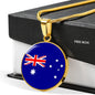 Australia Flag Necklace Australia Flag Stainless Steel or 18k Gold 18-22" - Express Your Love Gifts