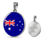 Australia Flag Necklace Australia Flag Stainless Steel or 18k Gold 18-22" - Express Your Love Gifts