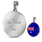 Australia Flag Necklace Australia Flag Stainless Steel or 18k Gold 18-22" - Express Your Love Gifts