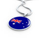 Australia Flag Necklace Australia Flag Stainless Steel or 18k Gold 18-22" - Express Your Love Gifts
