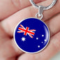 Australia Flag Necklace Australia Flag Stainless Steel or 18k Gold 18-22" - Express Your Love Gifts