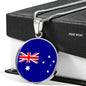 Australia Flag Necklace Australia Flag Stainless Steel or 18k Gold 18-22" - Express Your Love Gifts