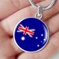 Australia Flag Necklace Australia Flag Stainless Steel or 18k Gold 18-22" - Express Your Love Gifts