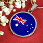 Australia Flag Necklace Australia Flag Stainless Steel or 18k Gold 18-22" - Express Your Love Gifts