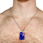 Australia Flag Necklace Australia Stainless Steel or 18k Gold Dog Tag 24" Chain - Express Your Love Gifts