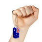 Australia Flag Necklace Australia Stainless Steel or 18k Gold Dog Tag 24" Chain - Express Your Love Gifts