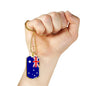 Australia Flag Necklace Australia Stainless Steel or 18k Gold Dog Tag 24" Chain - Express Your Love Gifts