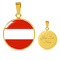 Austria Flag Necklace Austria Flag Stainless Steel or 18k Gold 18-22" - Express Your Love Gifts