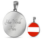 Austria Flag Necklace Austria Flag Stainless Steel or 18k Gold 18-22" - Express Your Love Gifts