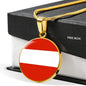 Austria Flag Necklace Austria Flag Stainless Steel or 18k Gold 18-22" - Express Your Love Gifts