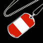 Austria Flag Necklace Austria Flag Stainless Steel or 18k Gold Dog Tag 24" - Express Your Love Gifts