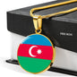 Azerbaijan Flag Necklace Azerbaijan Flag Stainless Steel or 18k Gold 18-22" - Express Your Love Gifts