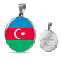Azerbaijan Flag Necklace Azerbaijan Flag Stainless Steel or 18k Gold 18-22" - Express Your Love Gifts