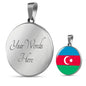 Azerbaijan Flag Necklace Azerbaijan Flag Stainless Steel or 18k Gold 18-22" - Express Your Love Gifts