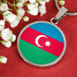 Azerbaijan Flag Necklace Azerbaijan Flag Stainless Steel or 18k Gold 18-22" - Express Your Love Gifts