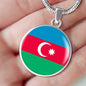 Azerbaijan Flag Necklace Azerbaijan Flag Stainless Steel or 18k Gold 18-22" - Express Your Love Gifts
