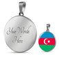 Azerbaijan Flag Necklace Azerbaijan Flag Stainless Steel or 18k Gold 18-22" - Express Your Love Gifts