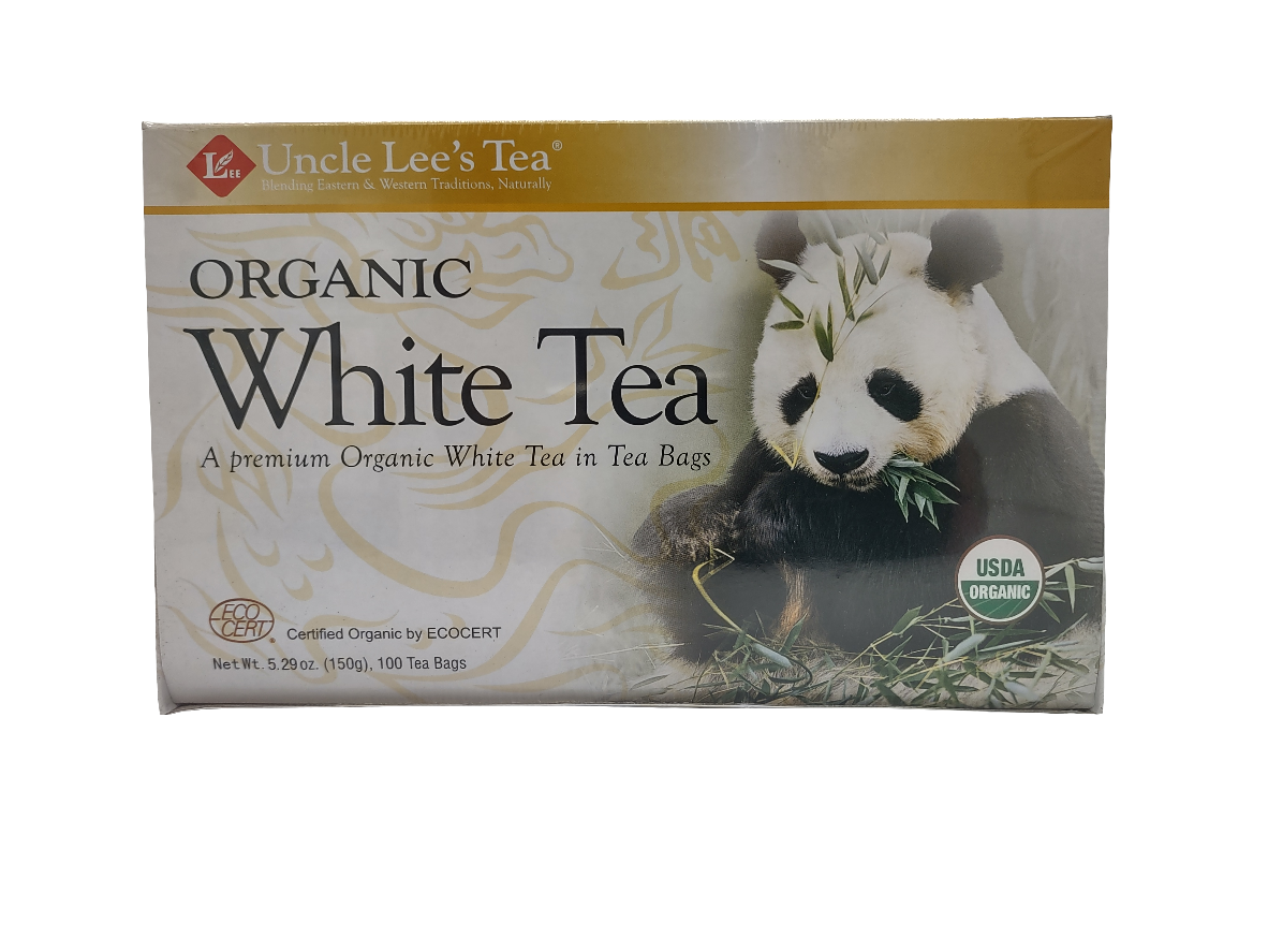 Uncle Lee’s Tea Organic White Tea, Low Caffeine, Antioxidant-Rich, 100 Tea Bags (Pack of 3 )-Express Your Love Gifts