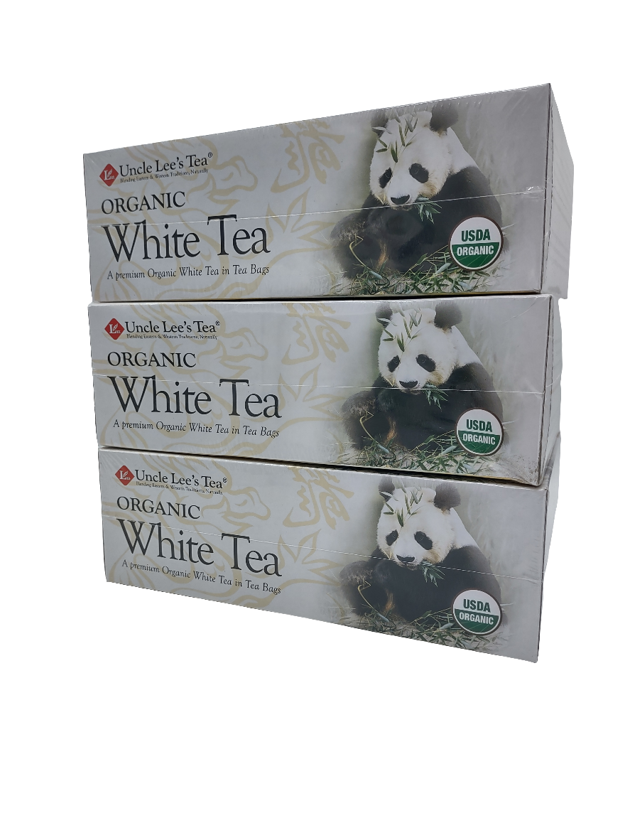 Uncle Lee’s Tea Organic White Tea, Low Caffeine, Antioxidant-Rich, 100 Tea Bags (Pack of 3 )-Express Your Love Gifts
