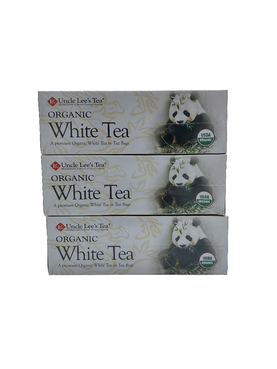 Uncle Lee’s Tea Organic White Tea, Low Caffeine, Antioxidant-Rich, 100 Tea Bags (Pack of 3 )-Express Your Love Gifts