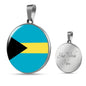 Bahamas Flag Necklace Bahamas Flag Stainless Steel or 18k Gold 18-22" - Express Your Love Gifts