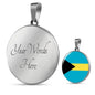 Bahamas Flag Necklace Bahamas Flag Stainless Steel or 18k Gold 18-22" - Express Your Love Gifts