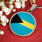 Bahamas Flag Necklace Bahamas Flag Stainless Steel or 18k Gold 18-22" - Express Your Love Gifts