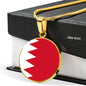 Bahrain Flag Necklace Bahrain Flag Stainless Steel or 18k Gold 18-22" - Express Your Love Gifts