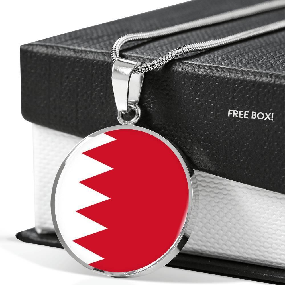 Bahrain Flag Necklace Bahrain Flag Stainless Steel or 18k Gold 18-22" - Express Your Love Gifts