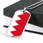 Bahrain Flag Necklace Bahrain Flag Stainless Steel or 18k Gold Dog Tag 24" - Express Your Love Gifts