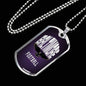Baltimore Fan Football Necklace Stainless Steel or 18k Gold Dog Tag 24" Chain - Express Your Love Gifts