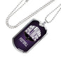 Baltimore Fan Football Necklace Stainless Steel or 18k Gold Dog Tag 24" Chain - Express Your Love Gifts