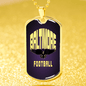 Baltimore Fan Football Necklace Stainless Steel or 18k Gold Dog Tag 24" Chain - Express Your Love Gifts