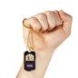 Baltimore Fan Football Necklace Stainless Steel or 18k Gold Dog Tag 24" Chain - Express Your Love Gifts