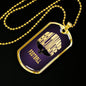 Baltimore Fan Football Necklace Stainless Steel or 18k Gold Dog Tag 24" Chain - Express Your Love Gifts