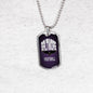Baltimore Fan Football Necklace Stainless Steel or 18k Gold Dog Tag 24" Chain - Express Your Love Gifts