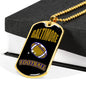 Baltimore Dog Tag Fan Necklace Dog Tag Stainless Steel or 18k Gold 24" Chain" - Express Your Love Gifts
