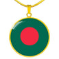 Bangladesh Flag Necklace Bangladesh Flag Stainless Steel or 18k Gold 18-22" - Express Your Love Gifts