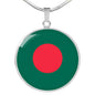 Bangladesh Flag Necklace Bangladesh Flag Stainless Steel or 18k Gold 18-22" - Express Your Love Gifts