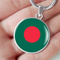 Bangladesh Flag Necklace Bangladesh Flag Stainless Steel or 18k Gold 18-22" - Express Your Love Gifts