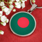 Bangladesh Flag Necklace Bangladesh Flag Stainless Steel or 18k Gold 18-22" - Express Your Love Gifts
