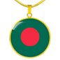 Bangladesh Flag Necklace Bangladesh Flag Stainless Steel or 18k Gold 18-22" - Express Your Love Gifts