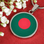 Bangladesh Flag Necklace Bangladesh Flag Stainless Steel or 18k Gold 18-22" - Express Your Love Gifts