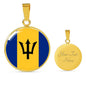 Barbados Flag Necklace Barbados Flag Stainless Steel or 18k Gold 18-22" - Express Your Love Gifts