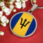 Barbados Flag Necklace Barbados Flag Stainless Steel or 18k Gold 18-22" - Express Your Love Gifts